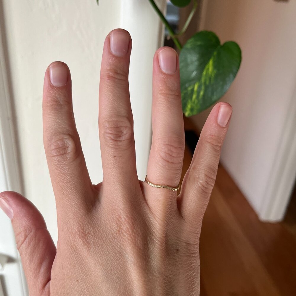 Erin Claus Curved Olive Band - Picture 2 of 5